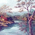 Mountain Lake in Autumn 